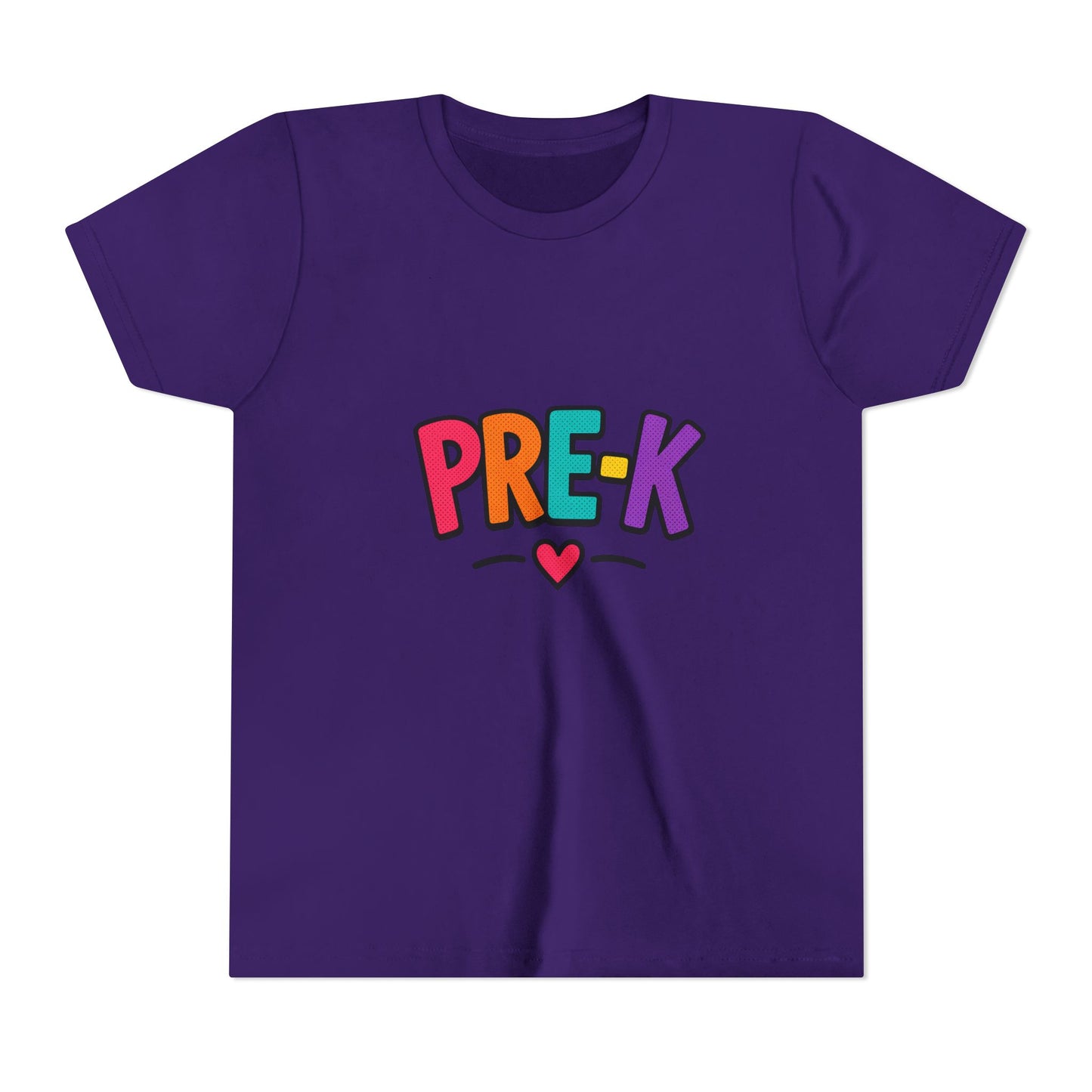 Pre-K Kids Tee — Colorful Heart Preschool Shirt for Boys & Girls