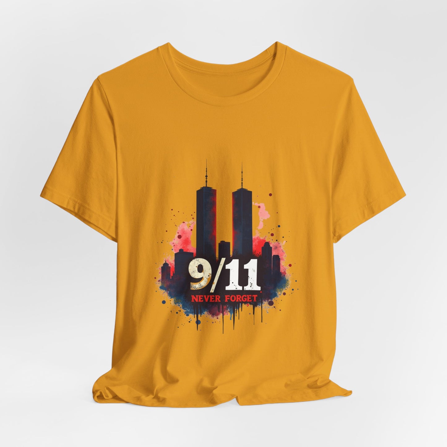 9/11 Never Forget T-Shirt — World Trade Center Memorial Tee