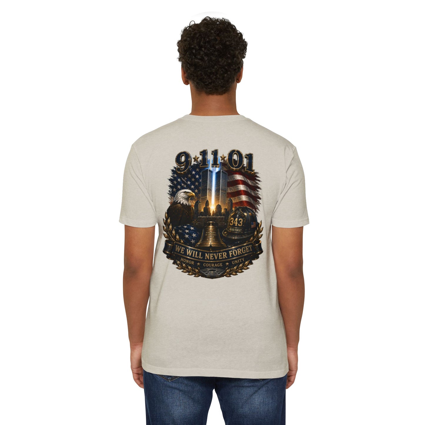 9/11 We Will Never Forget Memorial T-Shirt