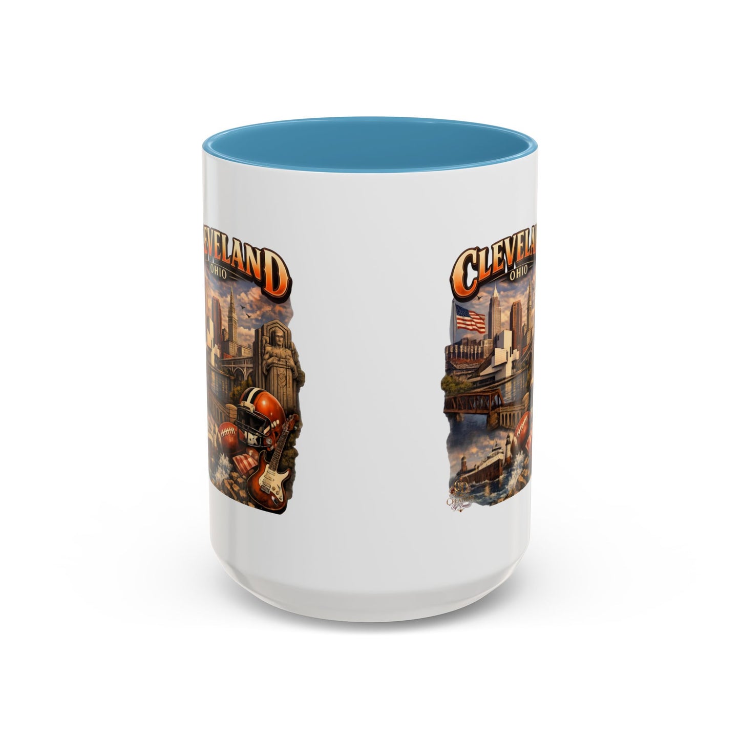 Cleveland Ohio Vintage Football Accent Coffee Mug (11/15oz)