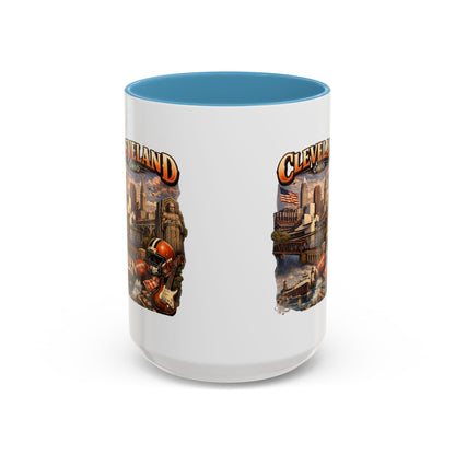 Cleveland Ohio Vintage Football Accent Coffee Mug (11/15oz)