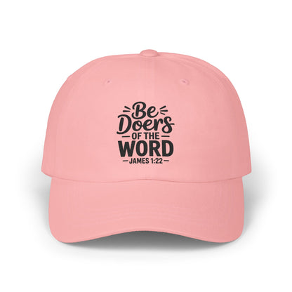 Dad Cap — "Be Doers of the Word" James 1:22 Christian Baseball Hat