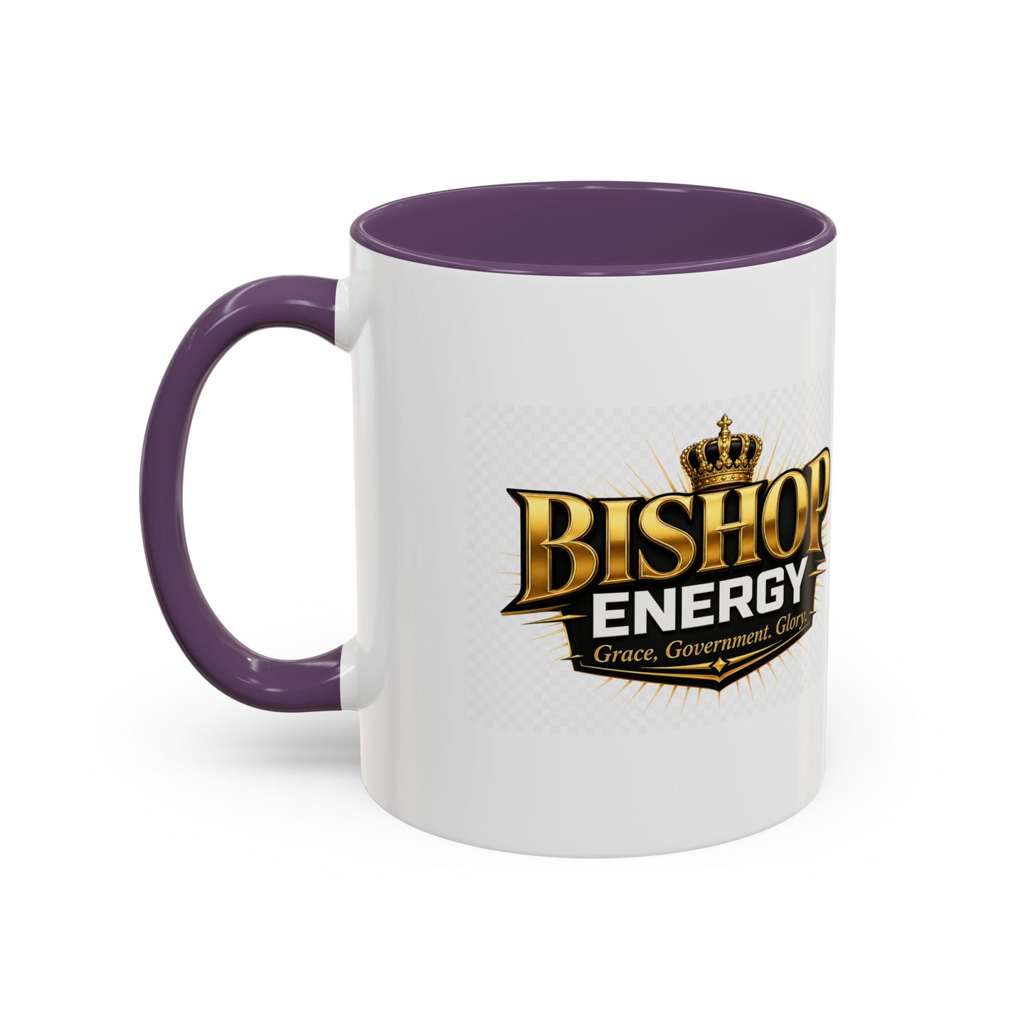 Bishop Energy Coffee Mug — Gold Crown Logo Accent Ceramic Mug (11/15oz)