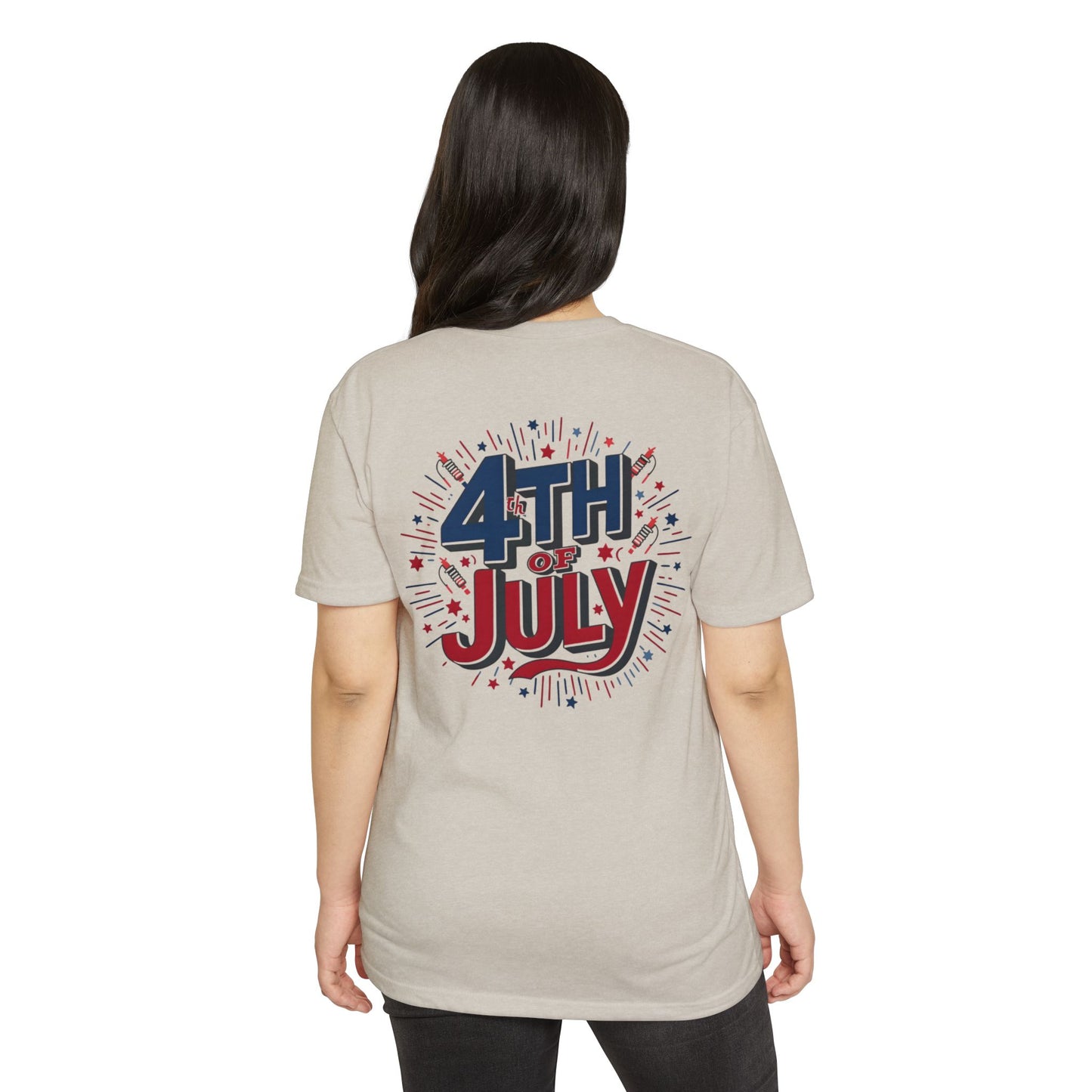 4th of July Graphic T-Shirt — Patriotic Fireworks Tee