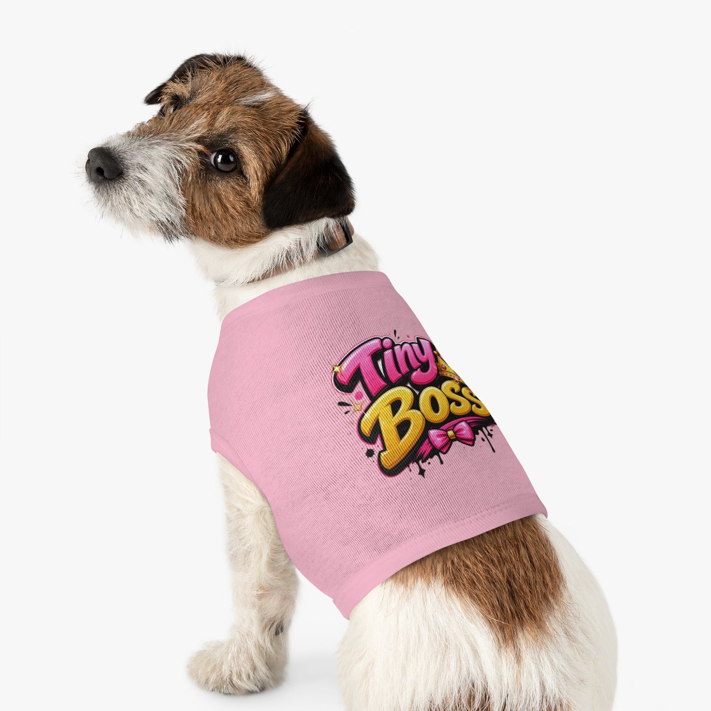 Tiny Boss Pet Tank Top — Cute Crown Dog Cat Tee
