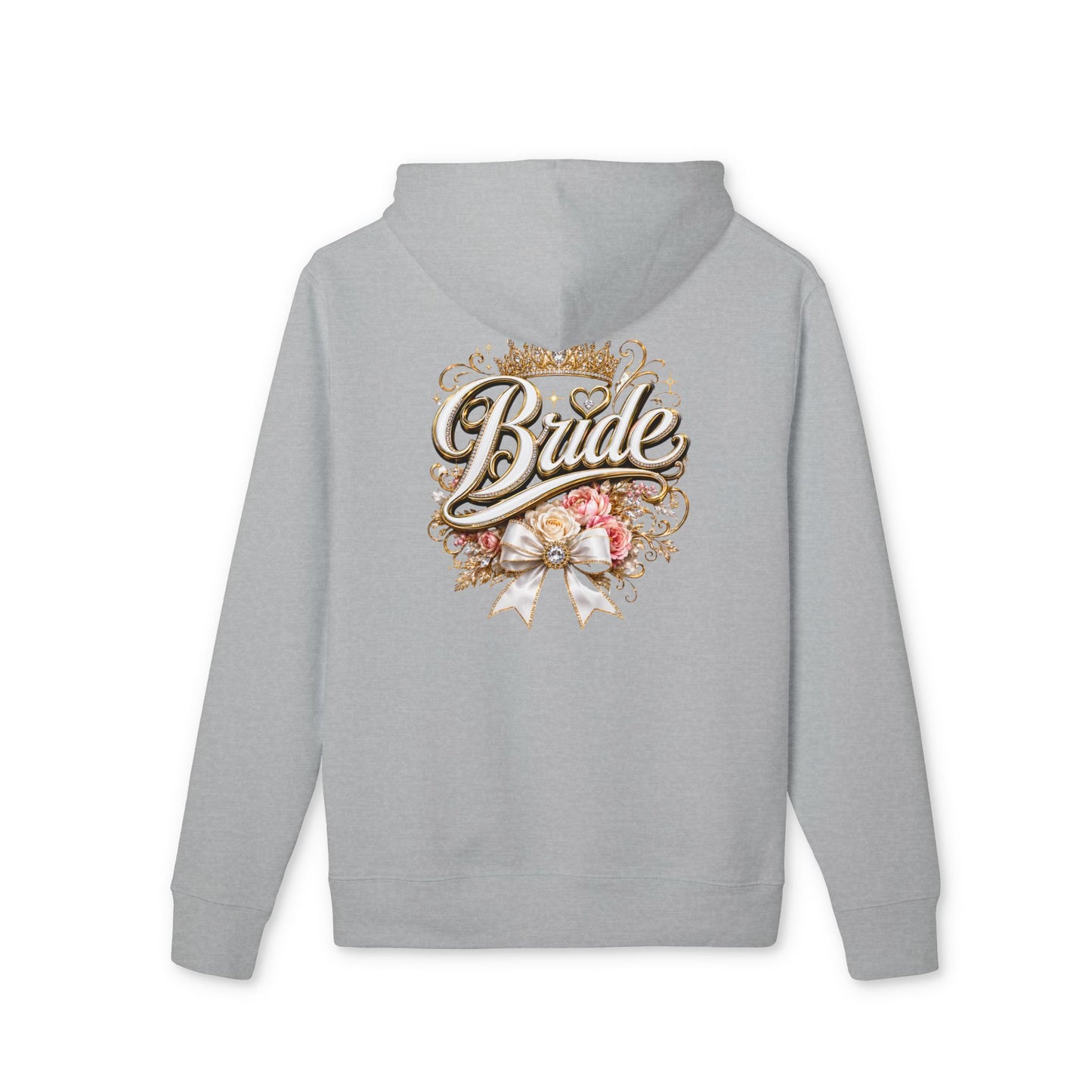 Bride Floral Script Hoodie — Bridal Bachelorette Sweatshirt