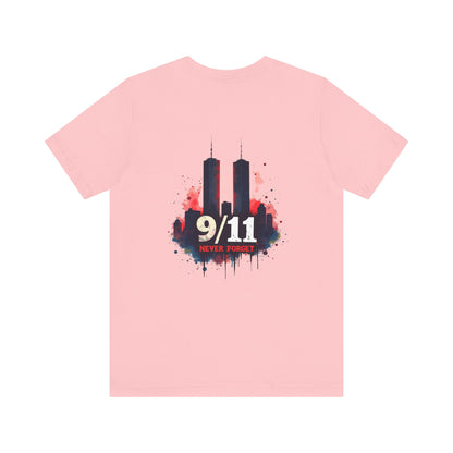 9/11 Never Forget T-Shirt — World Trade Center Memorial Tee