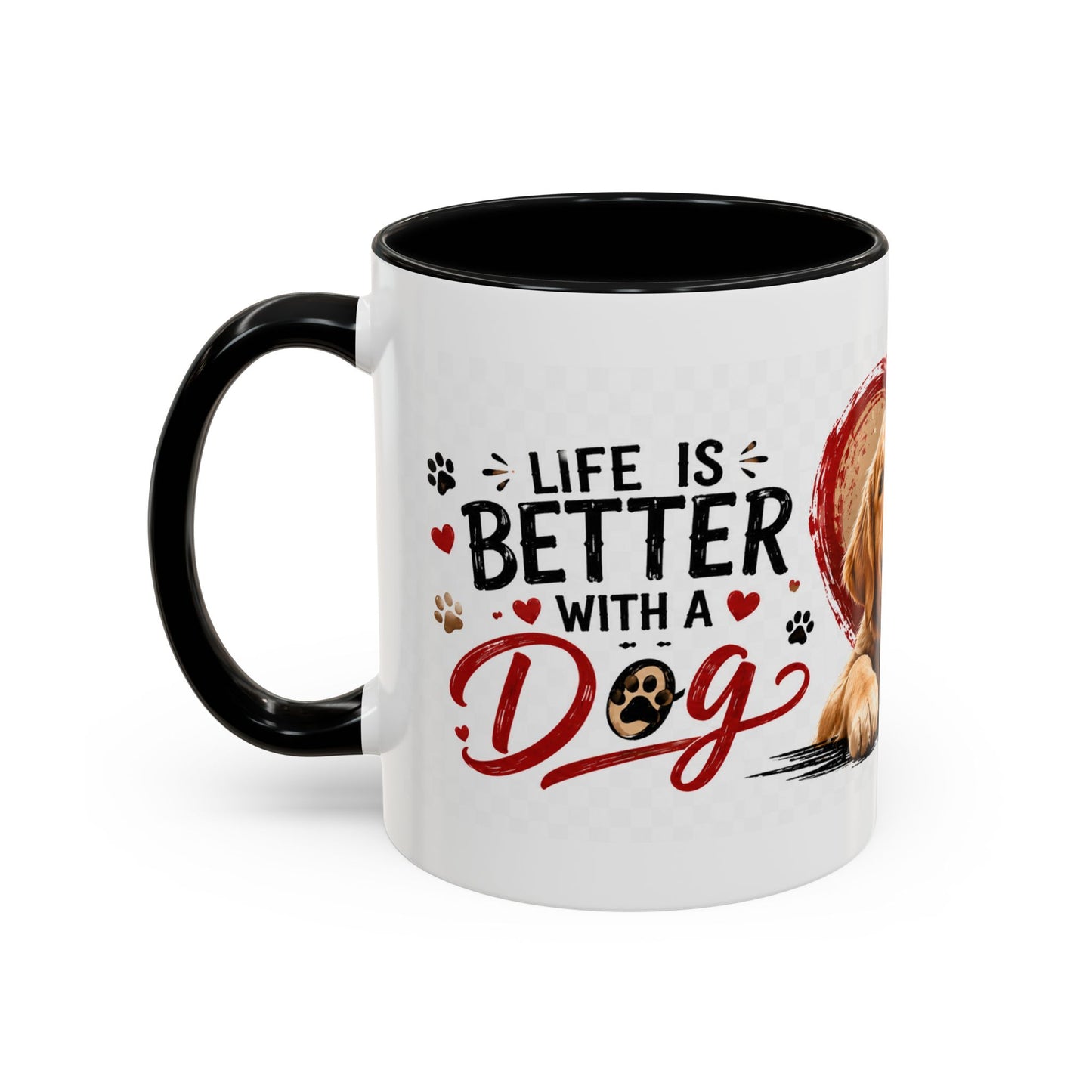 Pawsitive Vibes Coffee Mug - "Wag More, Worry Less" Dog Lover Accent Mug