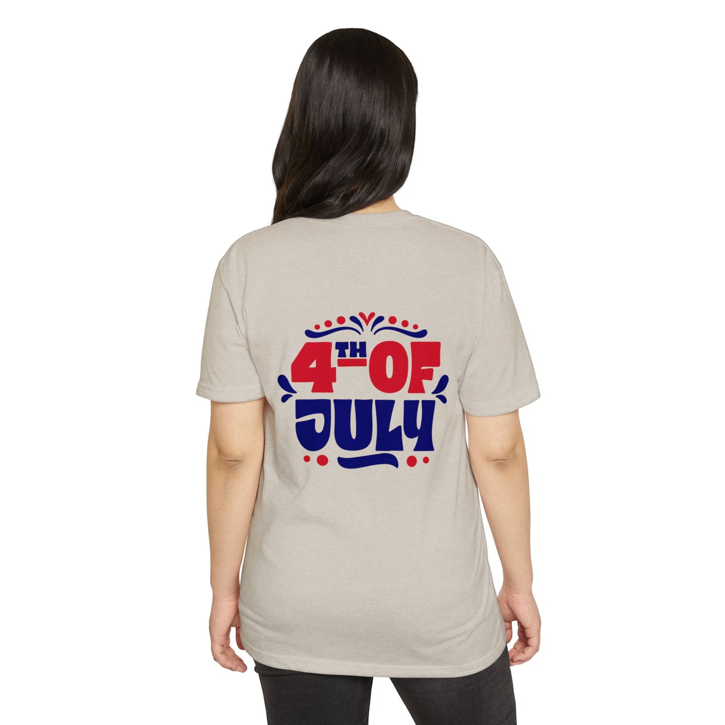 4th of July T-Shirt — Patriotic Red & Blue Independence Day Tee