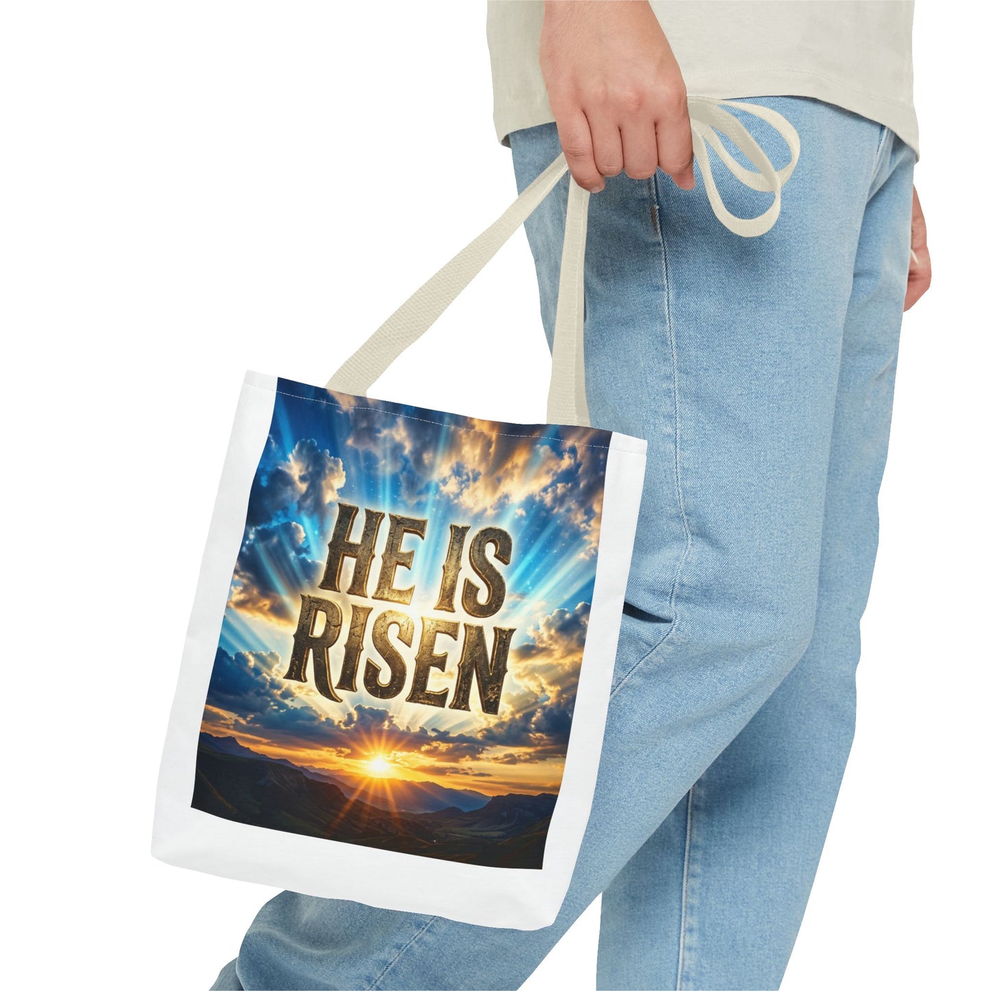 He Is Risen Sunrise Tote Bag