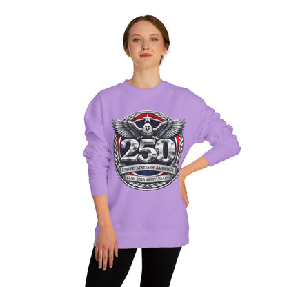 250th USA Anniversary Sweatshirt — Eagle Emblem 1776–2026 Commemorative Crewneck