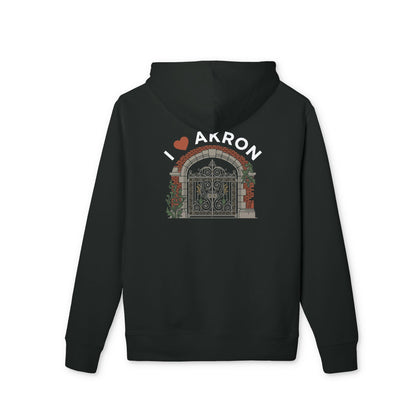 Hoodie — I  Akron Archway Graphic (City Landmark, Vintage Gate Design)