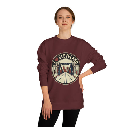 Cleveland Skyline Sweatshirt — I  Cleveland Retro City Crewneck