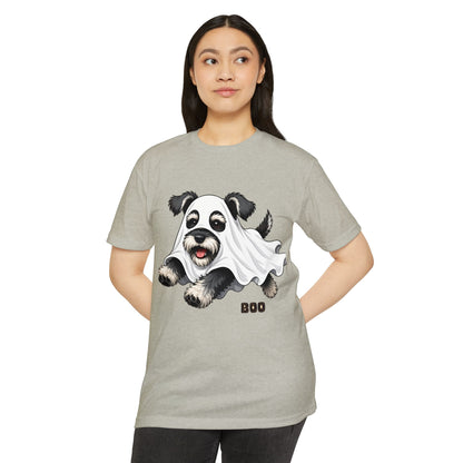 Cute Ghost Puppy T-Shirt — "Boo" Halloween Dog Tee