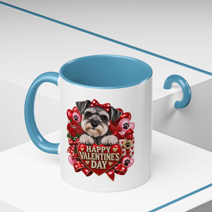 Valentine’s Day Dog Coffee Mug — "Happy Valentine’s Day" Accent Mug