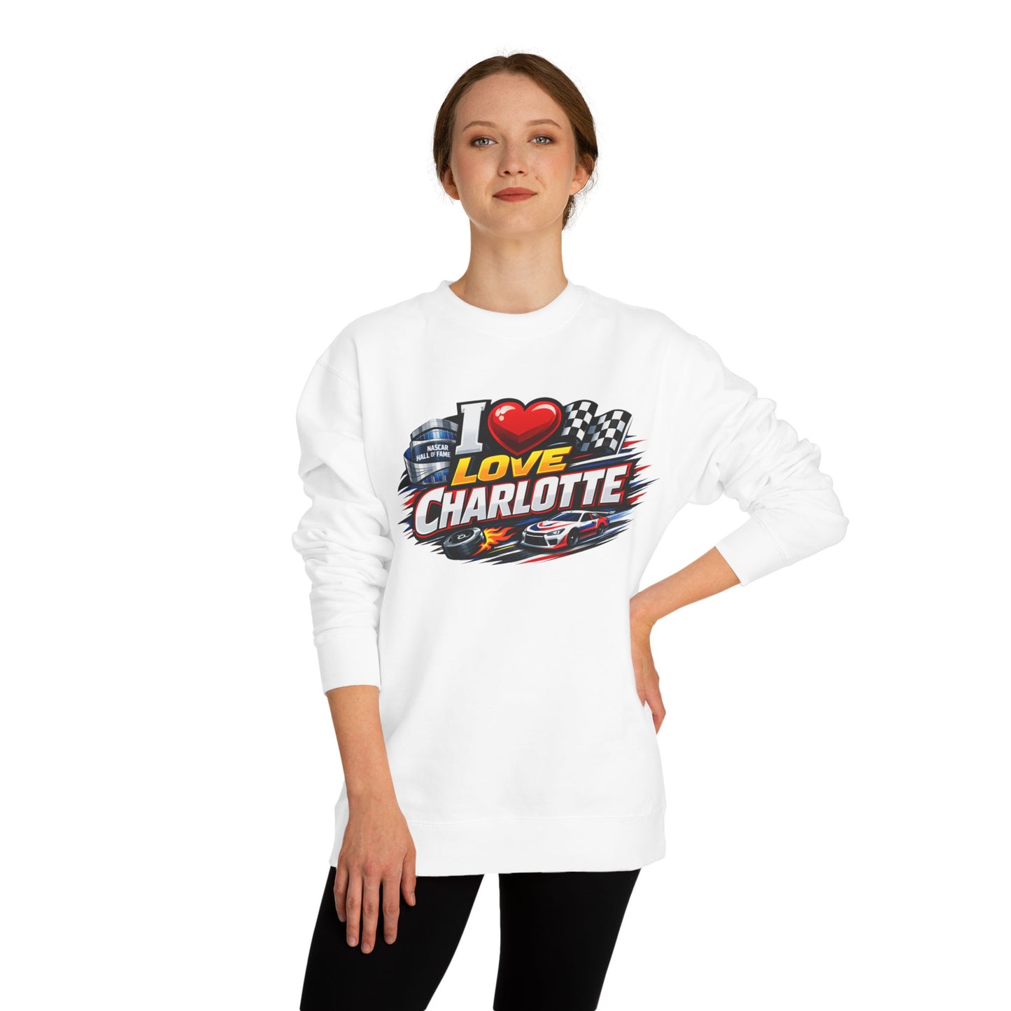 I Love Charlotte Racing Crewneck Sweatshirt