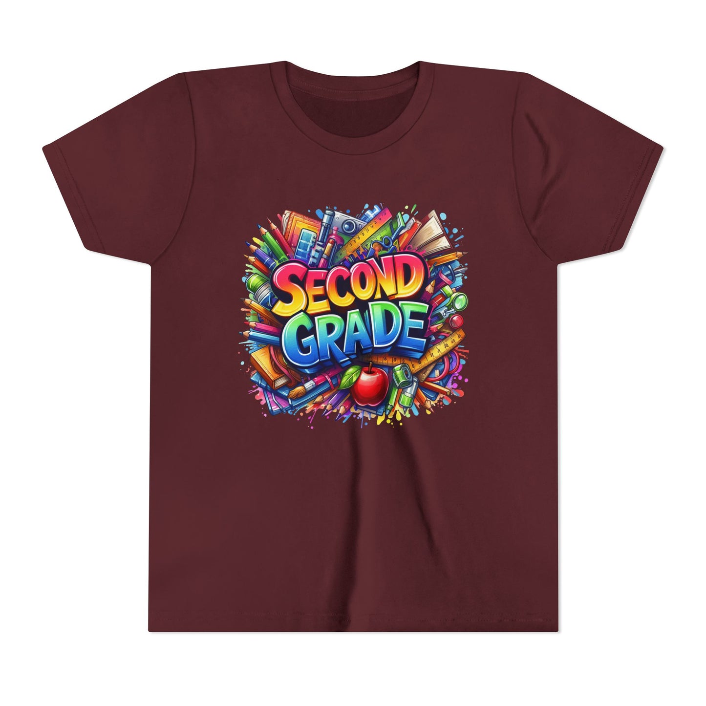 Second Grade Youth Tee — Colorful Back-to-School Kids T-Shirt