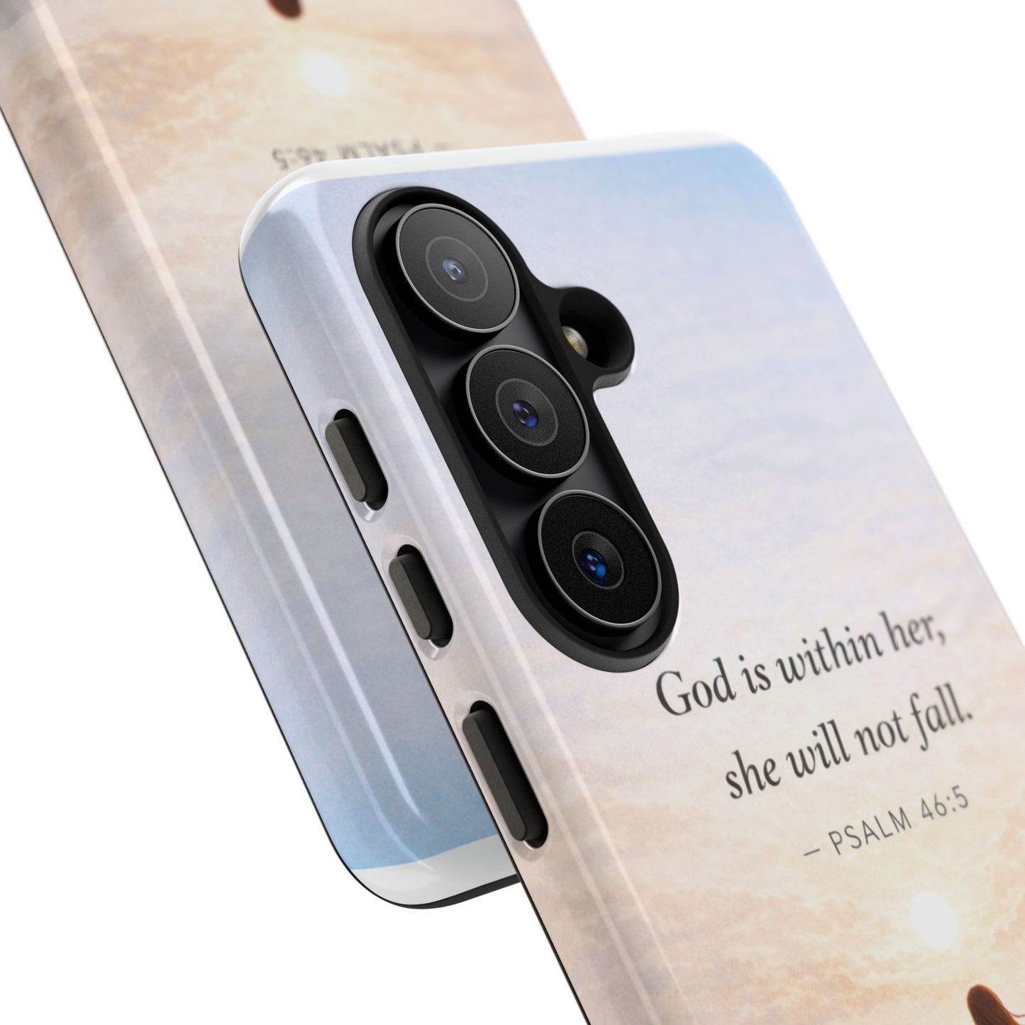 Inspirational Psalm 46:5 Phone Case — 'God is within her, she will not fall' Christian Phone Cover