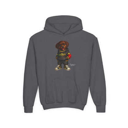 Youth Hoodie — 'Legacy' Streetwear Puppy Graphic Sweatshirt