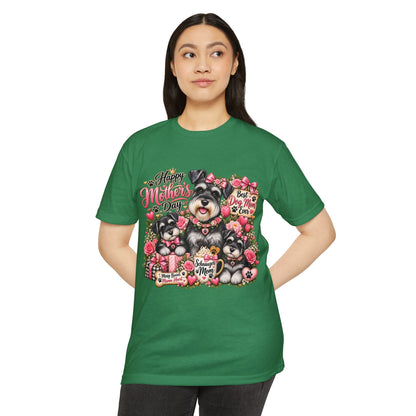 Mother's Day Schnauzer T-Shirt — "Happy Mother's Day" Dog Mom Tee