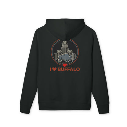 Buffalo Skyline Hoodie — I  Buffalo Retro Cityscape