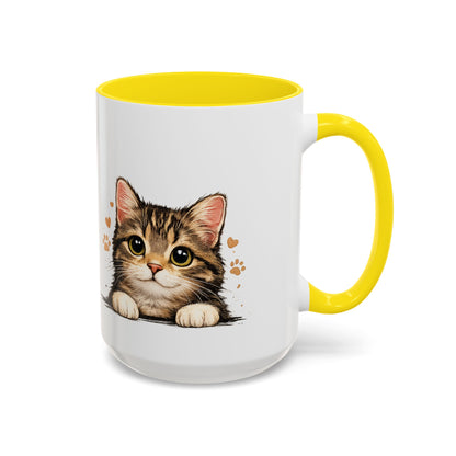 Cat Mug — "Crazy Cat Lady" Cute Kitten Accent Coffee Mug (11/15 oz)