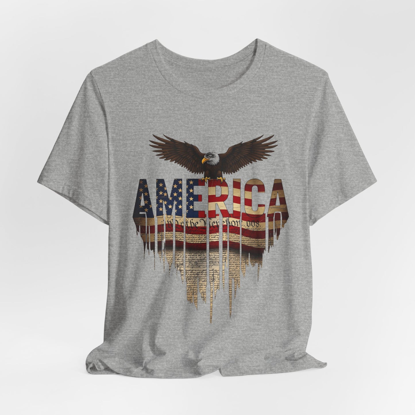 America Eagle Flag Graphic T‑Shirt — Patriotic USA Tee for 4th of July