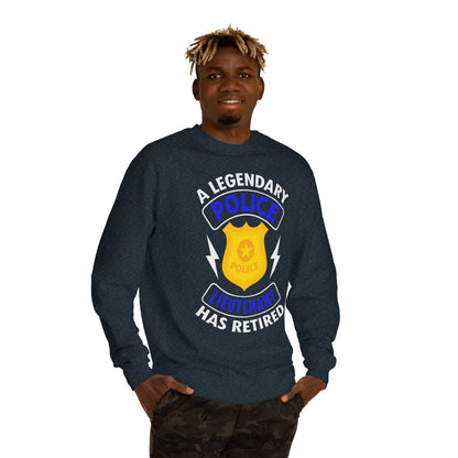 Retired Police Lieutenant Sweatshirt — Legendary Badge Crewneck