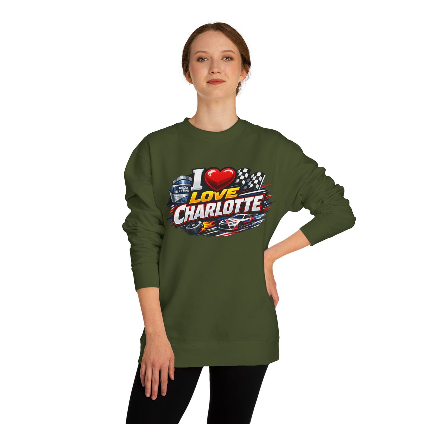 I Love Charlotte Racing Crewneck Sweatshirt