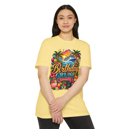 Birthday Cruise T-Shirt — Tropical Celebration Tee with Cruise Ship Design