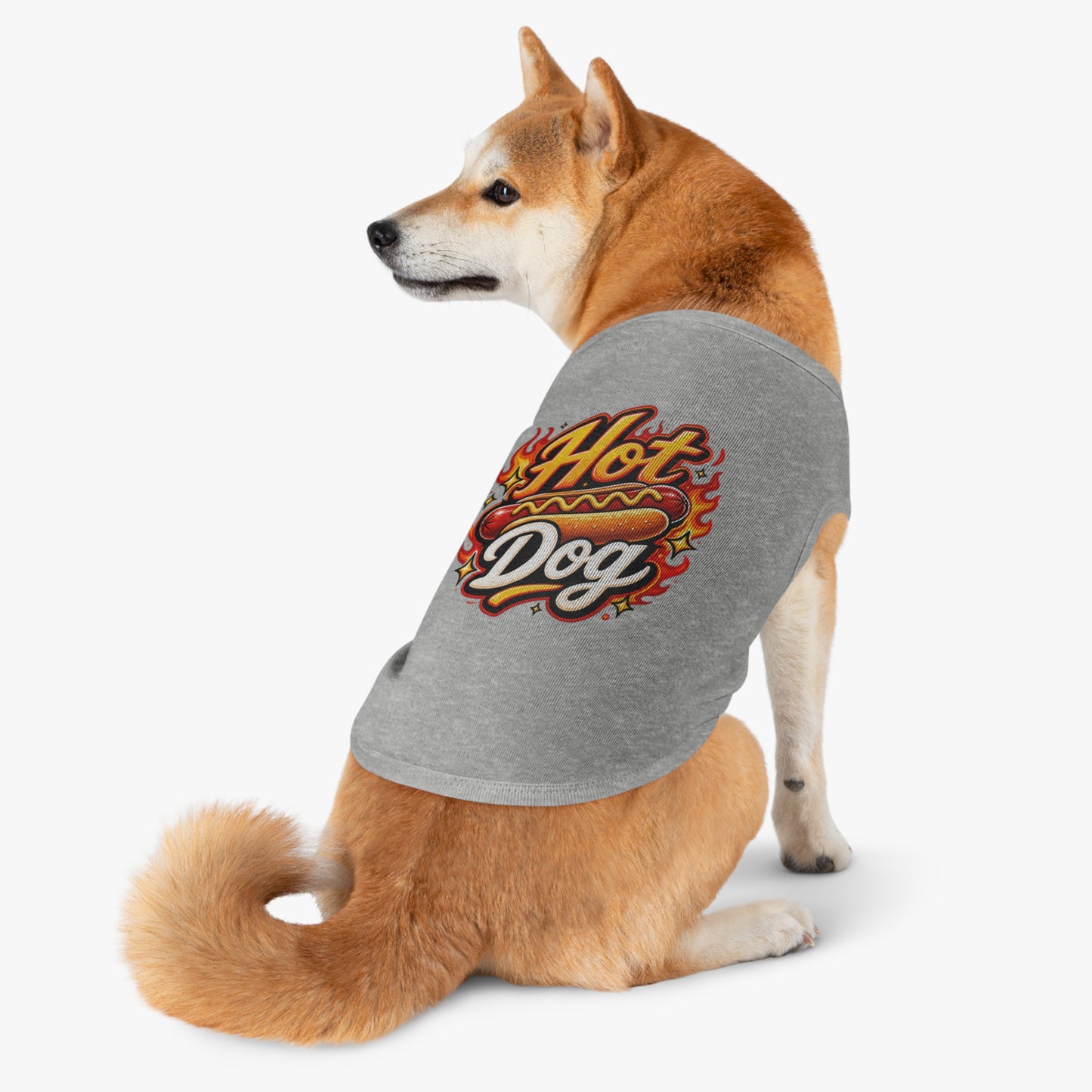 Hot Dog Pet Tank Top — Funny Grilling Graphic Dog Shirt