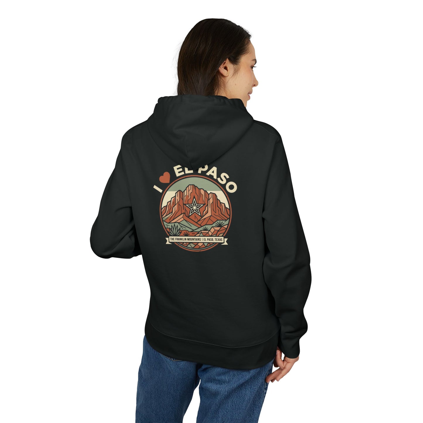 El Paso Hoodie – 'I  El Paso' Vintage Desert Graphic Pullover
