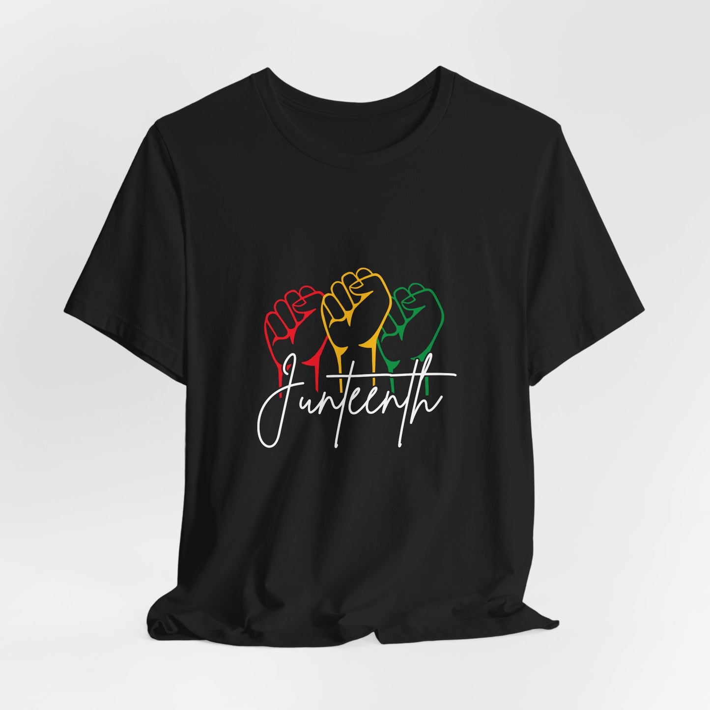 Juneteenth Fist T-Shirt — Pan-African Colors Celebration Tee
