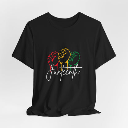 Juneteenth Fist T-Shirt — Pan-African Colors Celebration Tee