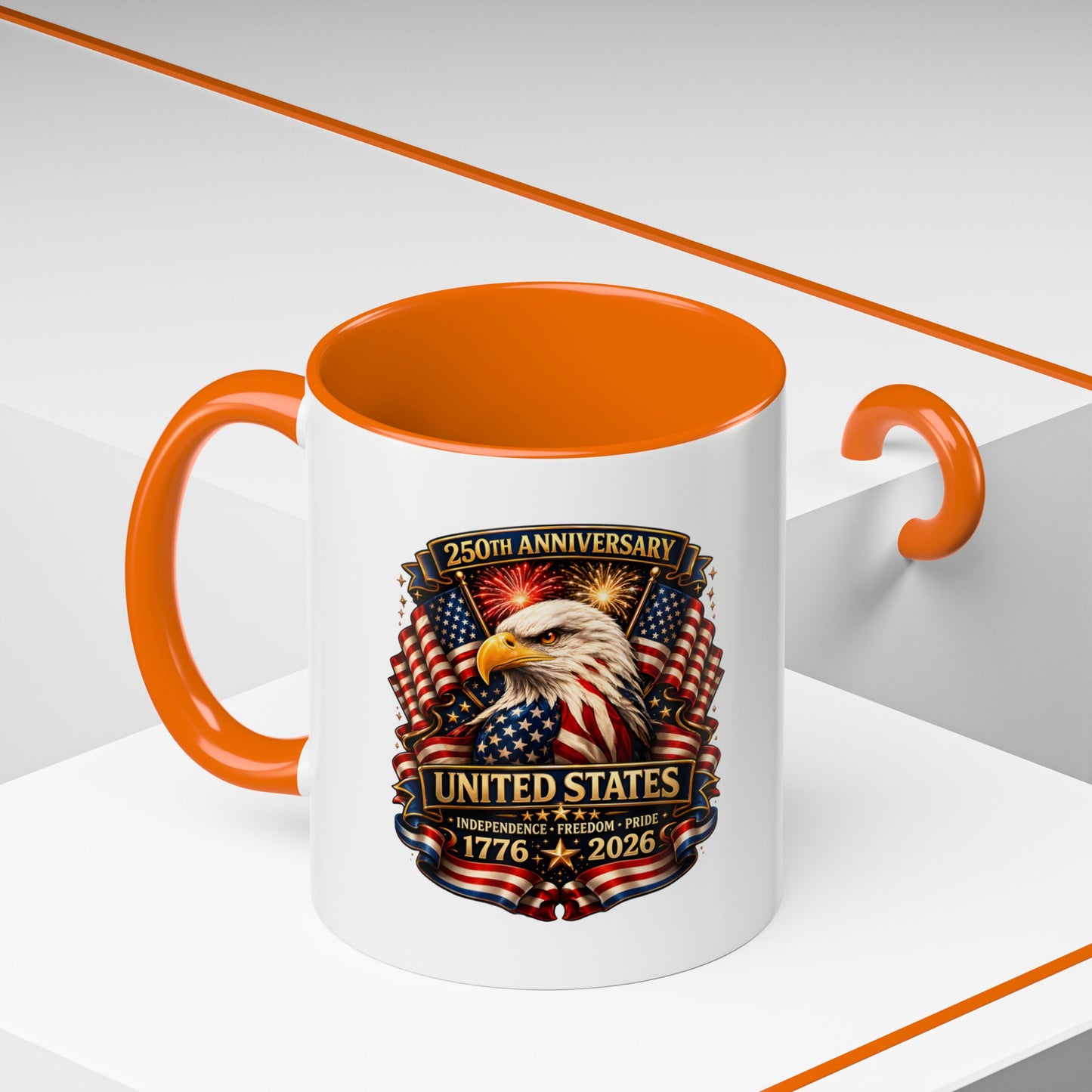 Patriotic Eagle Coffee Mug - United States 250th Anniversary 1776-2026