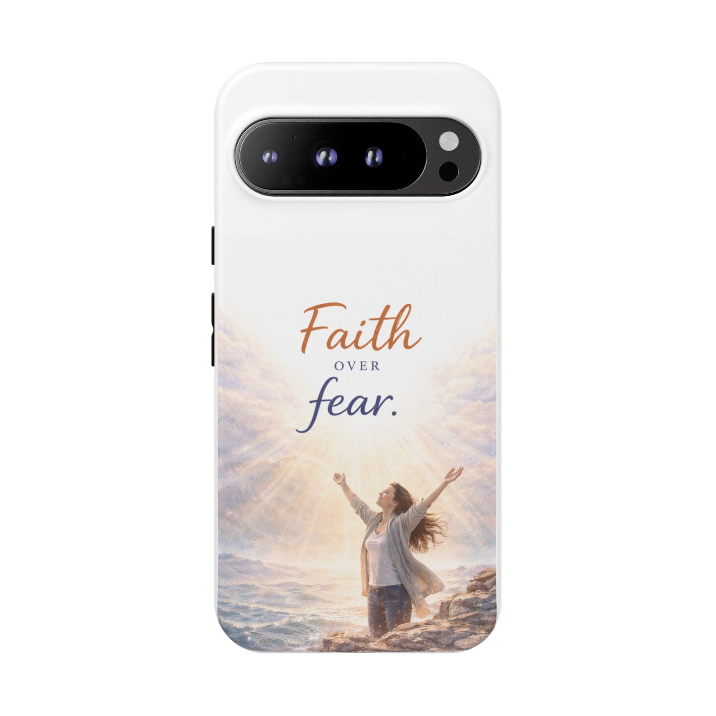Faith Over Fear Phone Case — Inspirational Christian iPhone Cover
