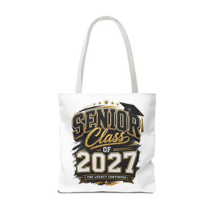 Senior Class of 2027 Tote Bag – Graduation Gift Tote with Cap Graphic
