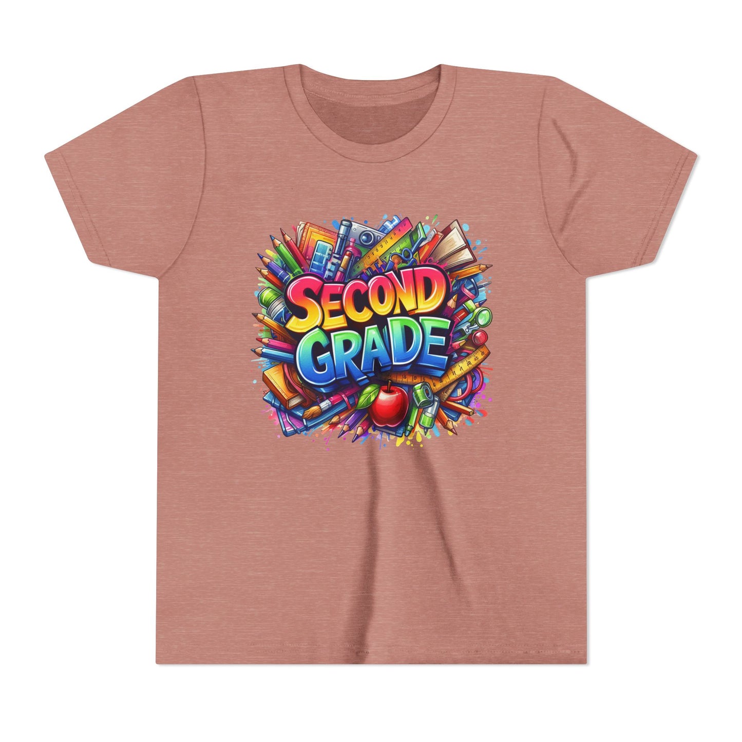 Second Grade Youth Tee — Colorful Back-to-School Kids T-Shirt