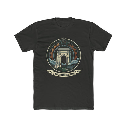 I  Houston T-Shirt — Vintage Monument Cityscape Tee for Locals & Tourists