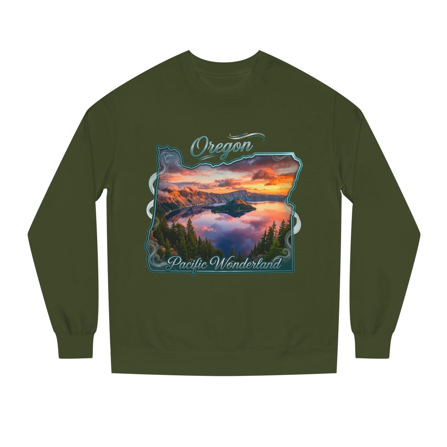 Oregon Scenic Sweatshirt — 'Pacific Wonderland' Sunset Landscape Crewneck