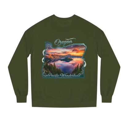 Oregon Scenic Sweatshirt — 'Pacific Wonderland' Sunset Landscape Crewneck
