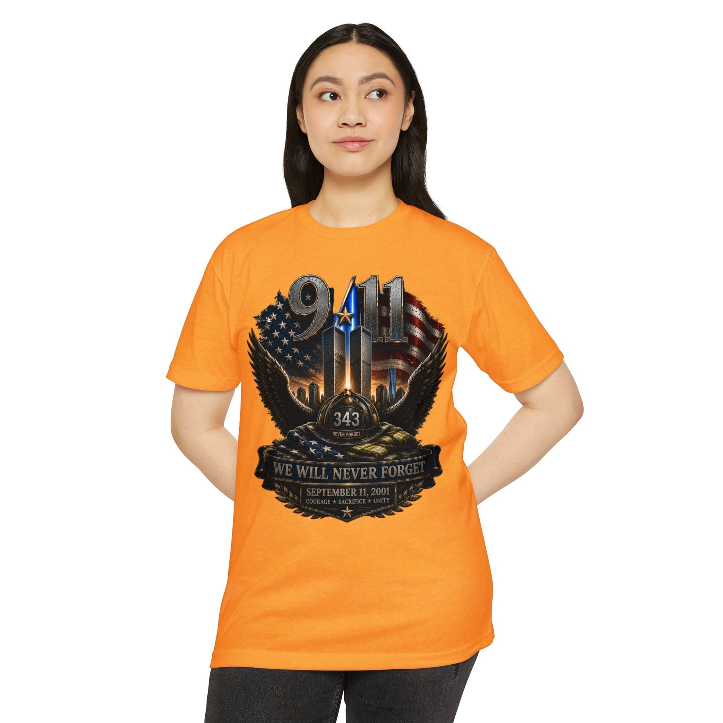 9/11 Memorial T-Shirt — "We Will Never Forget" Tribute Tee