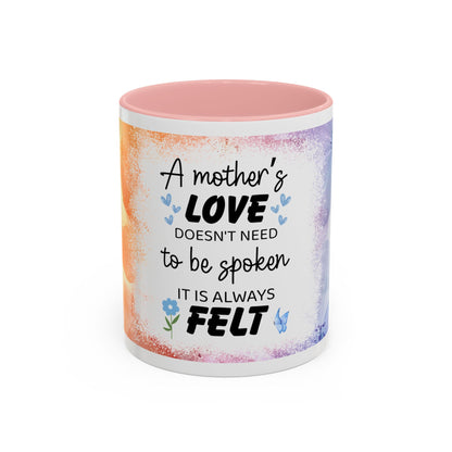 Mother’s Love Accent Coffee Mug – Floral Inspirational Gift (11/15 oz)