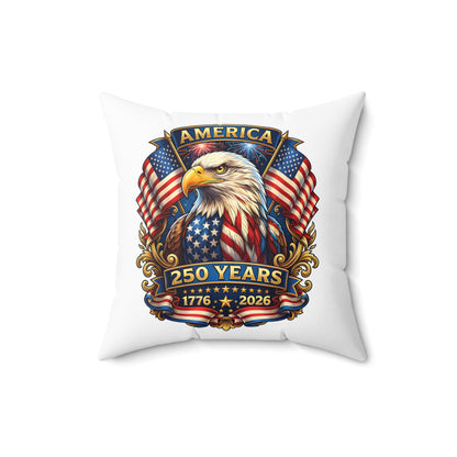 250 Years America Eagle Throw Pillow — Patriotic 1776-2026 Anniversary Decor