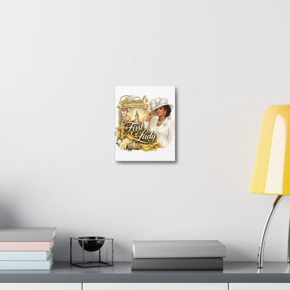 Blessed & Highly Favored First Lady Canvas — Elegant Christian Inspirational Wall Art