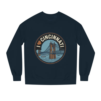 Cincinnati Bridge Crewneck Sweatshirt — I  Cincinnati Graphic