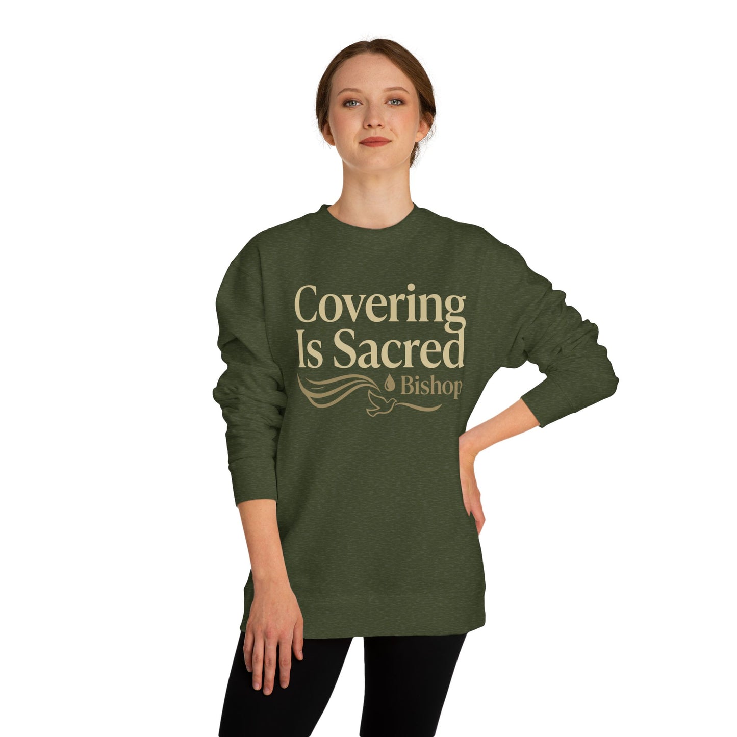 Covering Is Sacred Sweatshirt — Religious Faith Crewneck (Bishop)