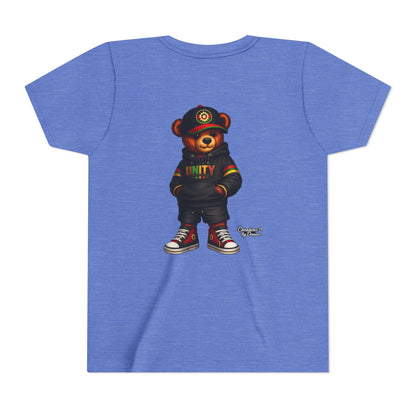Youth T‑Shirt — Cool Bear Graphic Tee with 'UNITY' Hoodie Design