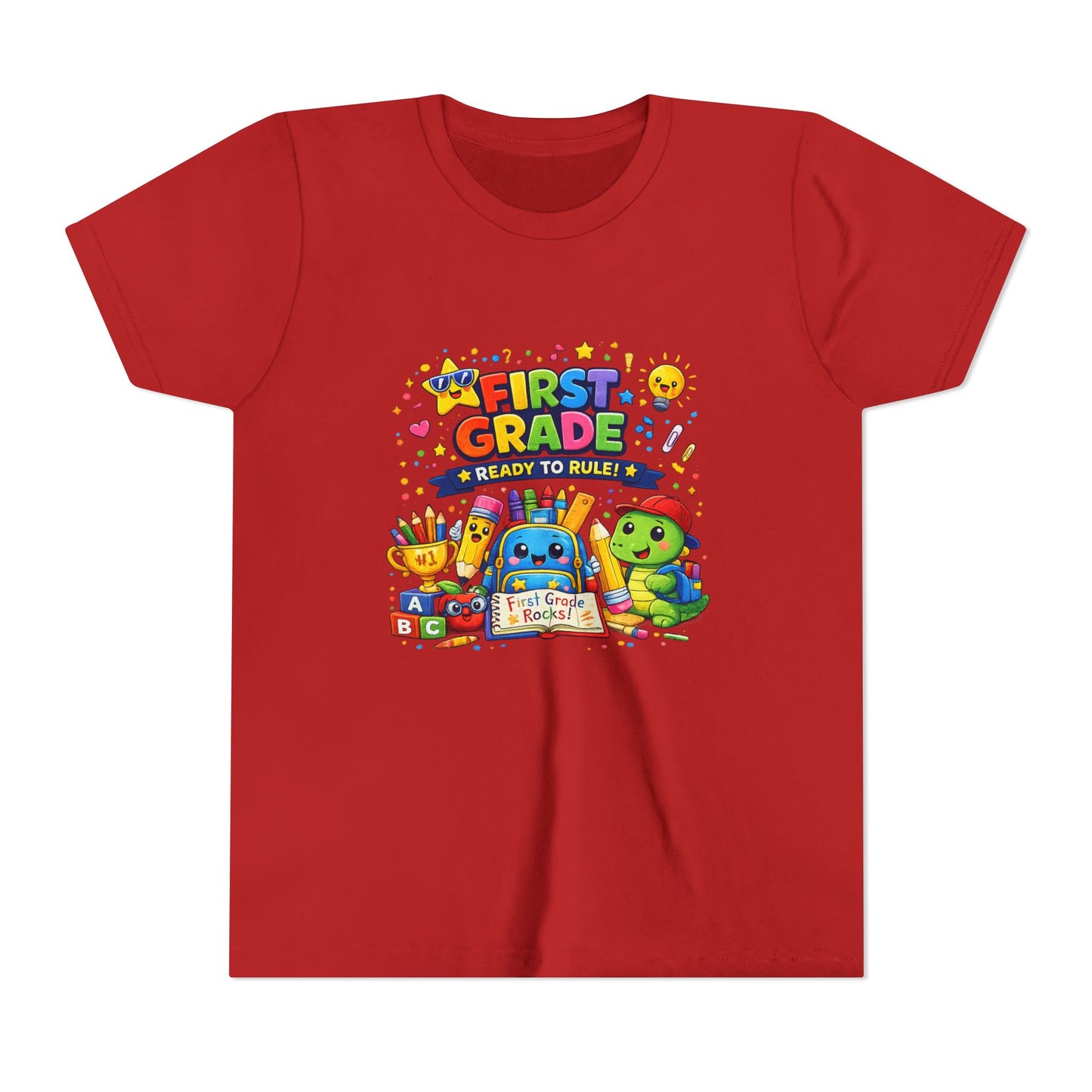 First Grade Youth T‑Shirt – "First Grade Ready to Rule" Cute Back-to-School Tee