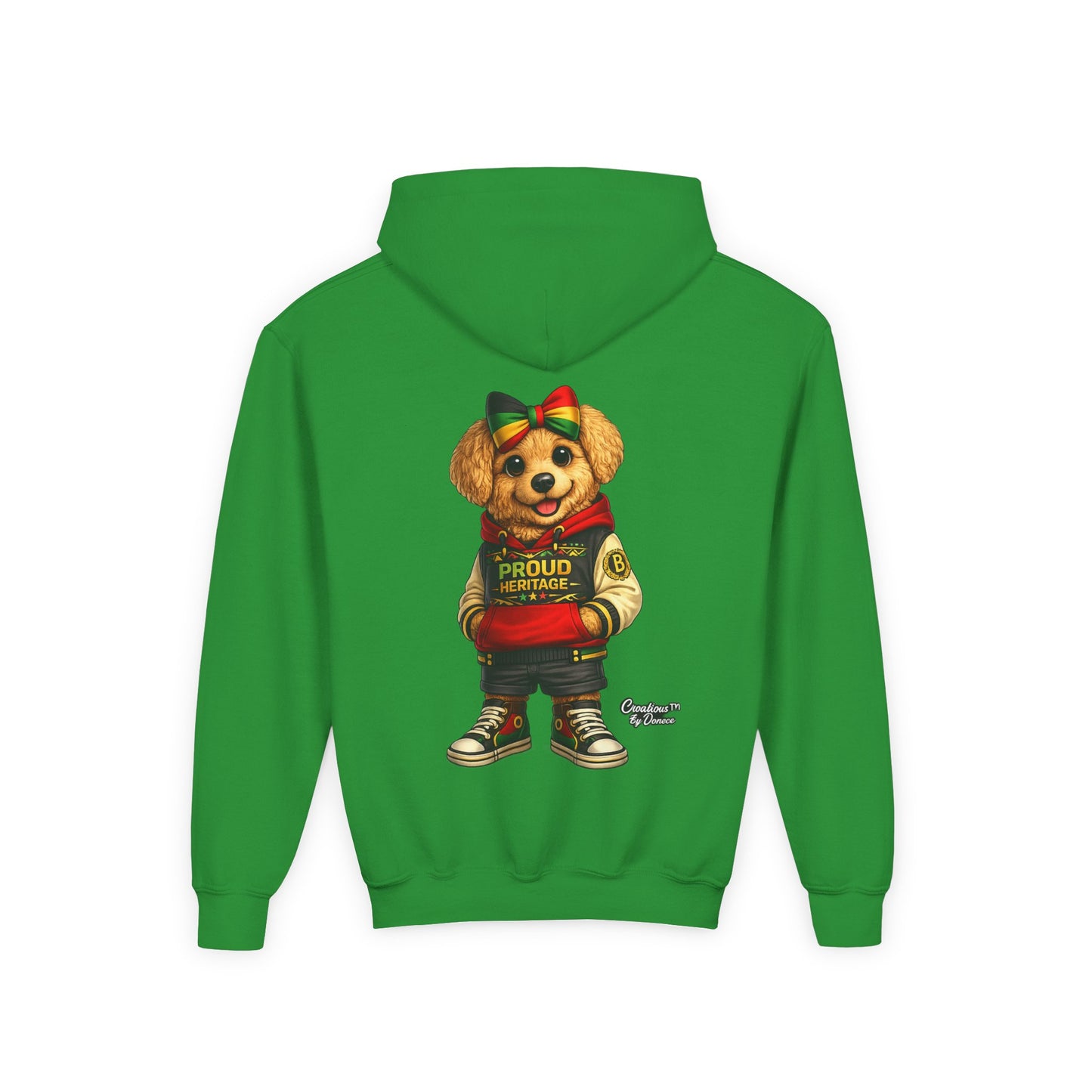 Youth Hoodie — 'Proud Heritage' Teddy Bear Streetwear Kids Pullover